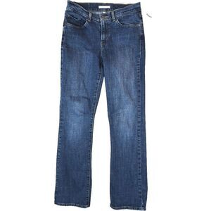 Levis Jeans Womens 4 (actual 28x28) Boot Cut Mid Rise Dark Wash Denim Stretch